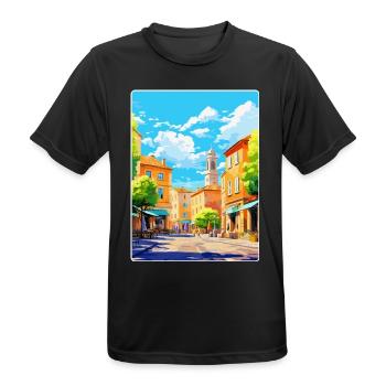 Aix En Provence Frankreich Vintage Reiseposter WPA - Männer T-Shirt atmungsaktiv - Schwarz - Vorne - AI Model Male 178 light (178cm)