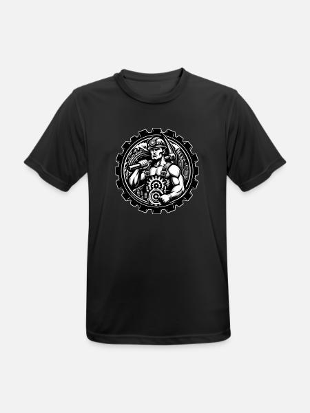 Miner Logo - Men's Breathable T-Shirt - black