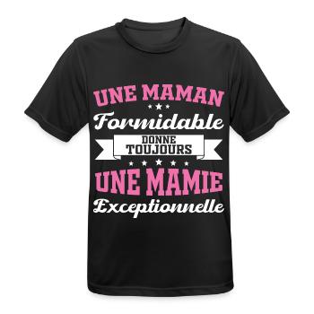 Gift for Grandma - An Exceptional Granny - Men's Breathable T-Shirt - black - Front - AI Model Male 178 light (178cm)