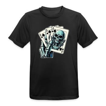 Alien Card Game - Men's Breathable T-Shirt - black - Front - AI Model Male 178 light (178cm)