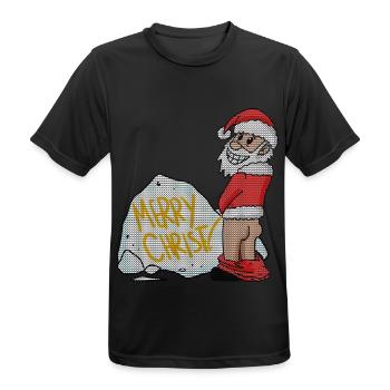 Ugly Christmas Funny - Men's Breathable T-Shirt - black - Front - AI Model Male 178 light (178cm)