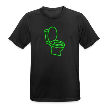 Klo WC Toilette Grün - Männer T-Shirt atmungsaktiv - Schwarz - Vorne - AI Model Male 178 light (178cm)