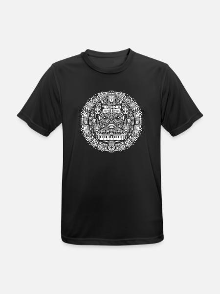 Techno Music Logo - Men's Breathable T-Shirt - black