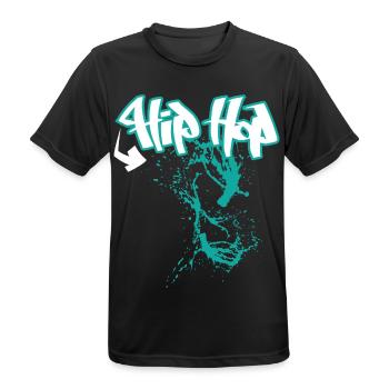 Hip Hop Rap-Musik - Männer T-Shirt atmungsaktiv - Schwarz - Vorne - AI Model Male 178 light (178cm)