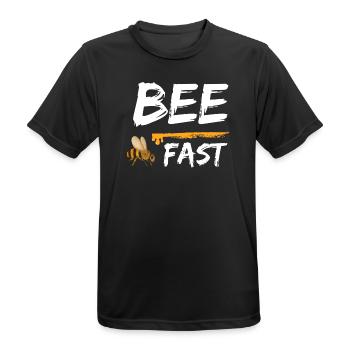 bee fast bees honey - Männer T-Shirt atmungsaktiv - Schwarz - Vorne - AI Model Male 178 light (178cm)