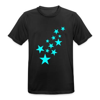 Stern Sternchen Muster Symbol - Männer T-Shirt atmungsaktiv - Schwarz - Vorne - AI Model Male 178 light (178cm)