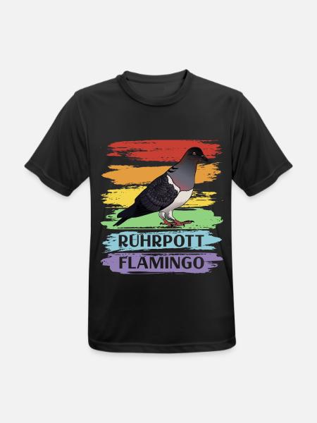 Ruhrpott Flamingo - Männer T-Shirt atmungsaktiv - Schwarz
