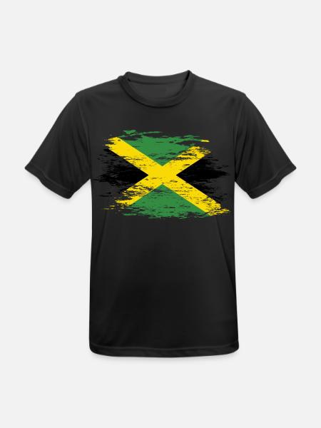 Jamaica flag used - Men's Breathable T-Shirt - black
