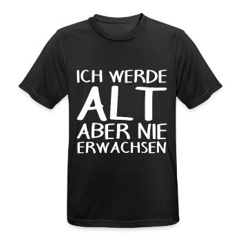 Lustiger Spruch lustige Sprüche Geschenk - Männer T-Shirt atmungsaktiv - Schwarz - Vorne - AI Model Male 178 light (178cm)