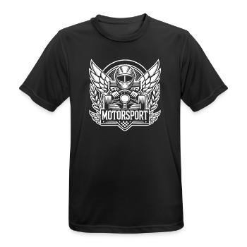 Motorsport Logo - Men's Breathable T-Shirt - black - Front - AI Model Male 178 light (178cm)