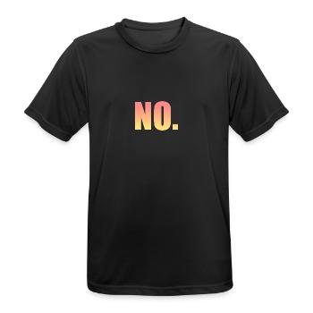 no sticker - Männer T-Shirt atmungsaktiv - Schwarz - Vorne - AI Model Male 178 light (178cm)