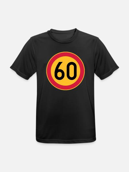 60 limit / speed limit - Men's Breathable T-Shirt - black