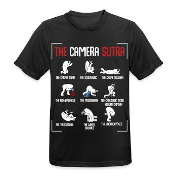 Fotograf - Männer T-Shirt atmungsaktiv - Schwarz - Vorne - AI Model Male 178 light (178cm)