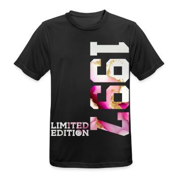 29TH BIRTHDAY 29 YEARS LIMITED EDITION 1997 - Men's Breathable T-Shirt - black - Front - AI Model Male 178 light (178cm)
