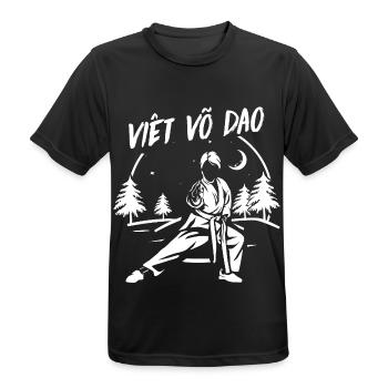 Blitzschnelle Vovinam Kampfkunst - Männer T-Shirt atmungsaktiv - Schwarz - Vorne - AI Model Male 178 light (178cm)