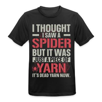 Ich dachte, ich hätte eine Spinne gesehen Arachnid - Männer T-Shirt atmungsaktiv - Schwarz - Vorne - AI Model Male 178 light (178cm)