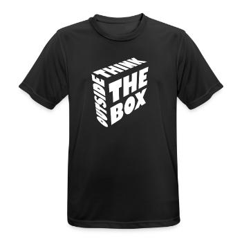 Sortez des sentiers battus - T-shirt respirant Homme - noir - Devant - AI Model Male 178 light (178cm)