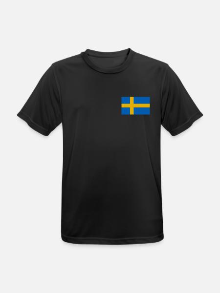 Schweden Flagge - Männer T-Shirt atmungsaktiv - Schwarz