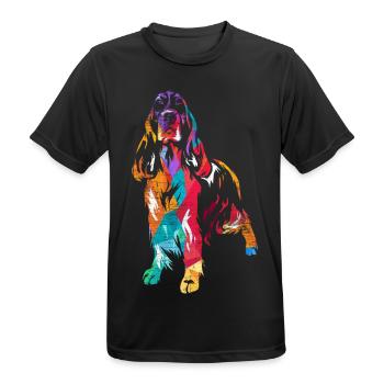 Wachsamer Springer Spaniel Stöberjagd - Männer T-Shirt atmungsaktiv - Schwarz - Vorne - AI Model Male 178 light (178cm)