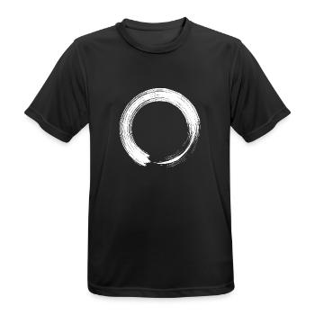 Kreis Design Symbol Bürste weiß - Männer T-Shirt atmungsaktiv - Schwarz - Vorne - AI Model Male 178 light (178cm)