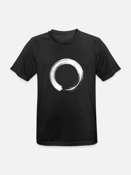 Circle design icon brush white - Men's Breathable T-Shirt - black