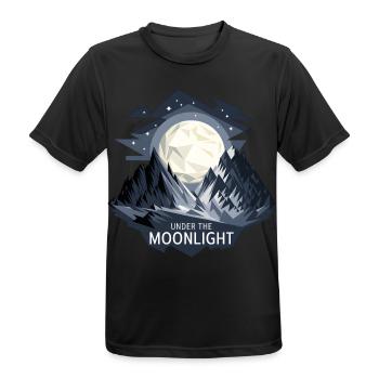 Under The Moonlight - Men's Breathable T-Shirt - black - Front - AI Model Male 178 light (178cm)