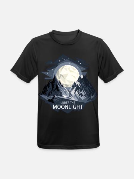 Under The Moonlight - Men's Breathable T-Shirt - black
