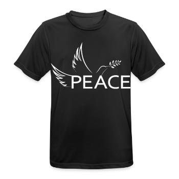 Peace Peace Dove of Peace Demo Protest Freedom - Men's Breathable T-Shirt - black - Front - AI Model Male 178 light (178cm)