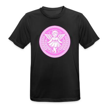 Guardian Angel Logo - Men's Breathable T-Shirt - black - Front - AI Model Male 178 light (178cm)