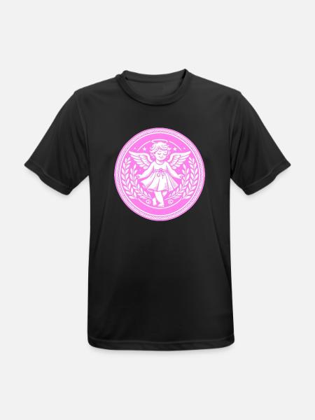 Schutzengel Logo - Männer T-Shirt atmungsaktiv - Schwarz