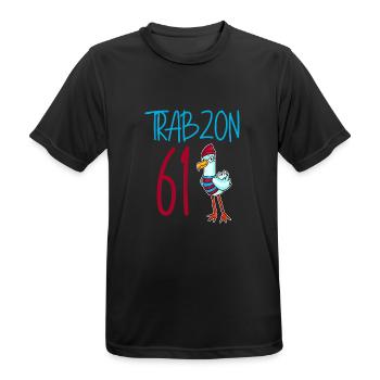 Trabzon 61 Türkei Stadt - Männer T-Shirt atmungsaktiv - Schwarz - Vorne - AI Model Male 178 light (178cm)