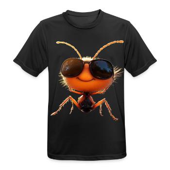 Ameise Waldameise Feuerameise Insekt Süße Ameisen - Männer T-Shirt atmungsaktiv - Schwarz - Vorne - AI Model Male 178 light (178cm)