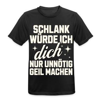 Sarkastischer Spruch Selbstbewusstsein - Männer T-Shirt atmungsaktiv - Schwarz - Vorne - AI Model Male 178 light (178cm)
