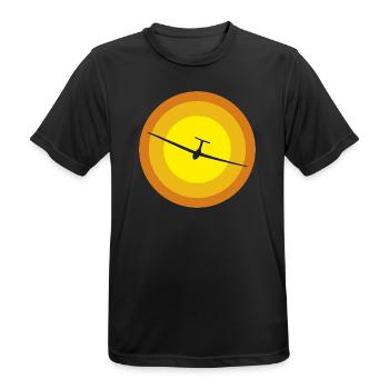 segelflugzeug und sonne - Männer T-Shirt atmungsaktiv - Schwarz - Vorne - AI Model Male 178 light (178cm)
