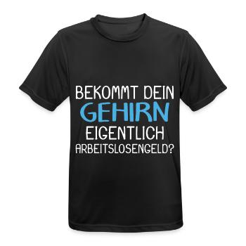Arbeitslos Shirt Hartz 4 Arbeitslosigkeit Geschenk - Männer T-Shirt atmungsaktiv - Schwarz - Vorne - AI Model Male 178 light (178cm)