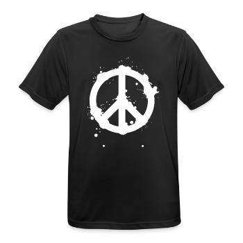 Peace Splash Guerrilla Print Style - Men's Breathable T-Shirt - black - Front - AI Model Male 178 light (178cm)
