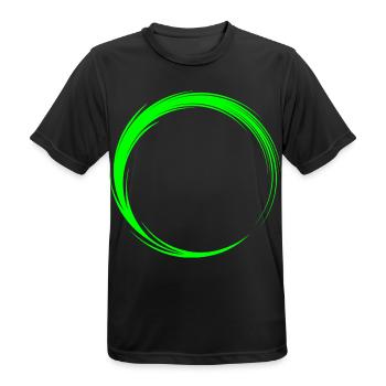 Kreis Symbol Form - Männer T-Shirt atmungsaktiv - Schwarz - Vorne - AI Model Male 178 light (178cm)