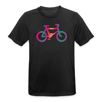 FAHRRAD. RADFAHREN. ÖKOLOGIE. UMWELT. - Männer T-Shirt atmungsaktiv - Schwarz - Vorne - AI Model Male 178 light (178cm)