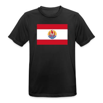 Französisch-Polynesien - Männer T-Shirt atmungsaktiv - Schwarz - Vorne - AI Model Male 178 light (178cm)