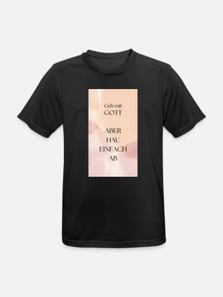 Geh mit Gott - Männer T-Shirt atmungsaktiv - Schwarz