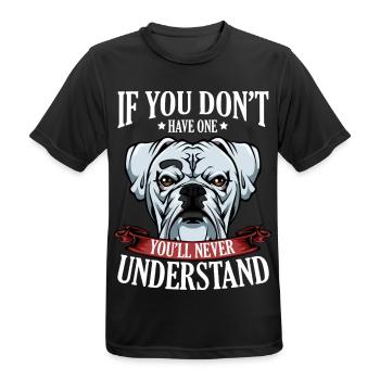 Cool Boxer Statement Spruch Hundehalter Geschenk - Männer T-Shirt atmungsaktiv - Schwarz - Vorne - AI Model Male 178 light (178cm)