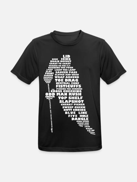 Langue de hockey (Blanc) - T-shirt respirant Homme - noir