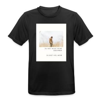 Du bist viel mehr - Männer T-Shirt atmungsaktiv - Schwarz - Vorne - AI Model Male 178 light (178cm)