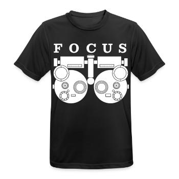Fokus-Augen-Test - Optiker Optiker - Männer T-Shirt atmungsaktiv - Schwarz - Vorne - AI Model Male 178 light (178cm)