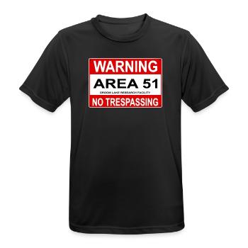 AREA 51 Shield - Men's Breathable T-Shirt - black - Front - AI Model Male 178 light (178cm)