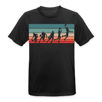 Dunking Basketballspieler Sequenz Basketballer - Männer T-Shirt atmungsaktiv - Schwarz - Vorne - AI Model Male 178 light (178cm)