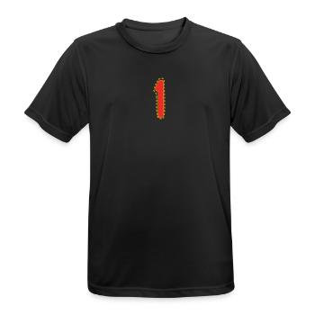 1. 1 JAHR. 1. JAHRESTAG. 1 JAHR GEBURTSTAG - Männer T-Shirt atmungsaktiv - Schwarz - Vorne - AI Model Male 178 light (178cm)
