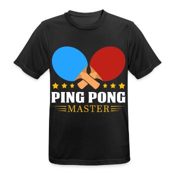 Table tennis - Men's Breathable T-Shirt - black - Front - AI Model Male 178 light (178cm)