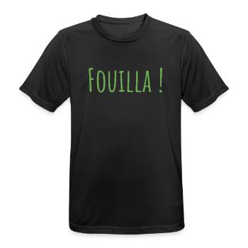 Fouilla vert - T-shirt respirant Homme - noir - Devant - AI Model Male 178 light (178cm)