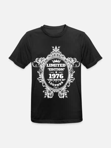 1976 - Männer T-Shirt atmungsaktiv - Schwarz
